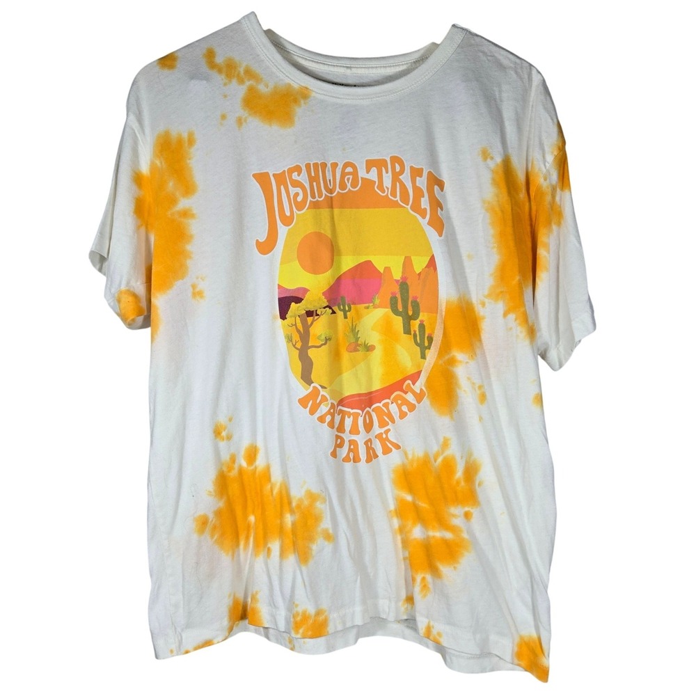 National Park‎ Foundation Joshua Tree Yellow Tie Dye Graphic T-Shirt Medium